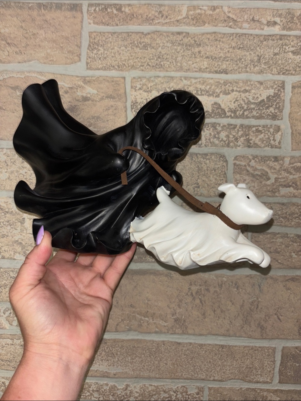 Viral New Release Halloween Black & White Ghost Dog Figurine